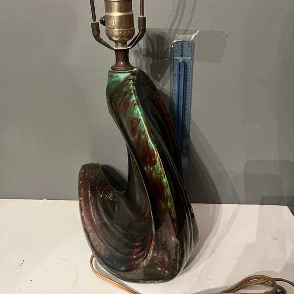 vintage mid century modern Drip Glaze Lamp Funky Abstract - Picture 5 of 11